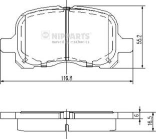 Nipparts N3602129 - Гальмівні колодки, дискові гальма avtolavka.club