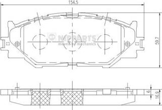 Nipparts N3602128 - Гальмівні колодки, дискові гальма avtolavka.club