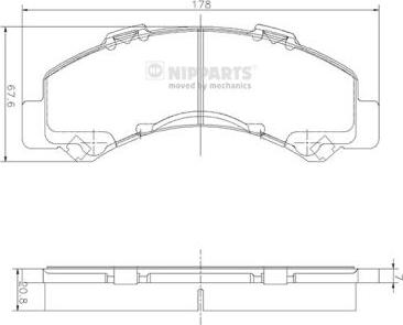 Nipparts N3619003 - Гальмівні колодки, дискові гальма avtolavka.club