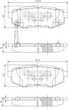 Nipparts N3617006 - Гальмівні колодки, дискові гальма avtolavka.club