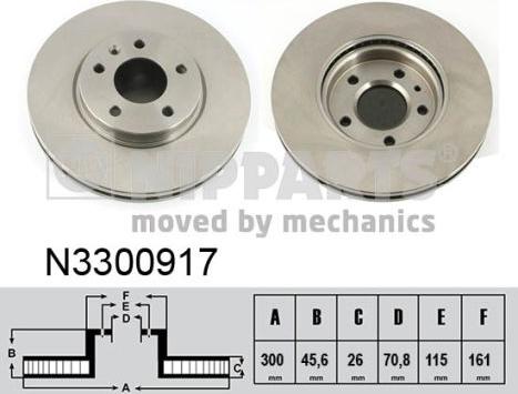 Nipparts N3300917 - Гальмівний диск avtolavka.club