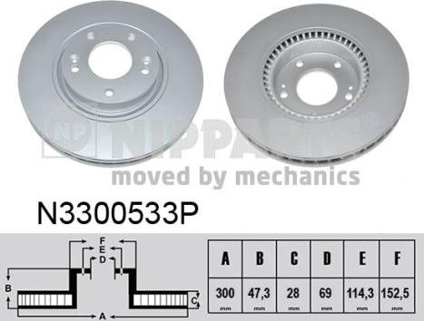 Nipparts N3300533P - Гальмівний диск avtolavka.club