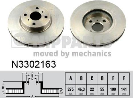 Nipparts N3302163 - Гальмівний диск avtolavka.club