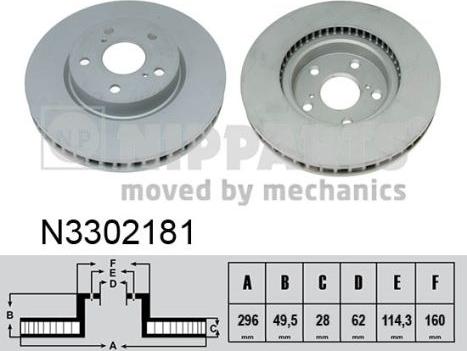 Nipparts N3302181 - Гальмівний диск avtolavka.club