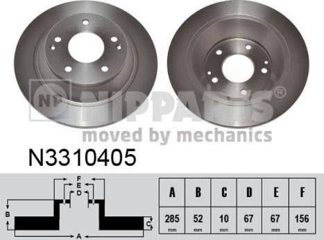 Nipparts N3310405 - Гальмівний диск avtolavka.club