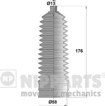 Nipparts N2844028 - Комплект пилника, рульове управління avtolavka.club