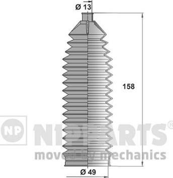 Nipparts N2840905 - Комплект пилника, рульове управління avtolavka.club