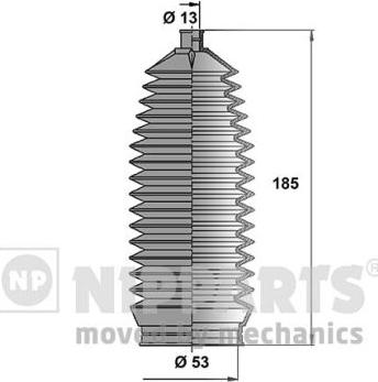 Nipparts N2840907 - Комплект пилника, рульове управління avtolavka.club