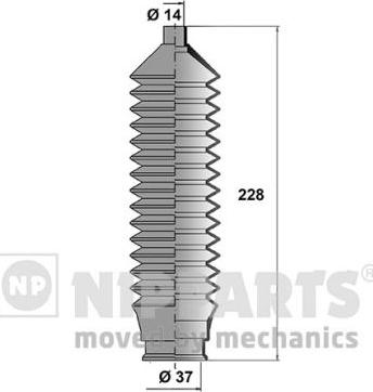 Nipparts N2843014 - Комплект пилника, рульове управління avtolavka.club