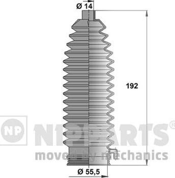 Nipparts N2843017 - Комплект пилника, рульове управління avtolavka.club