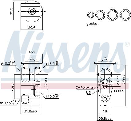 Nissens 999444 - Розширювальний клапан, кондиціонер avtolavka.club