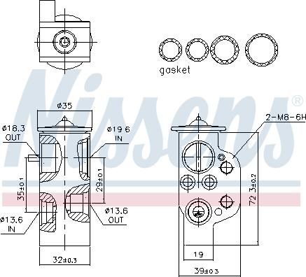 Nissens 999347 - Розширювальний клапан, кондиціонер avtolavka.club