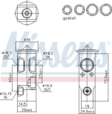 Nissens 999388 - Розширювальний клапан, кондиціонер avtolavka.club