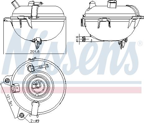 Nissens 996130 - Компенсаційний бак, охолоджуюча рідина avtolavka.club