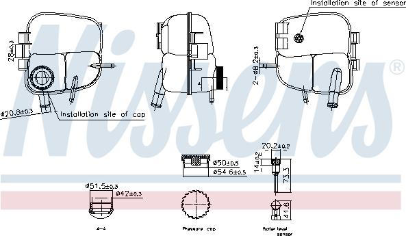 Nissens 996303 - Компенсаційний бак, охолоджуюча рідина avtolavka.club