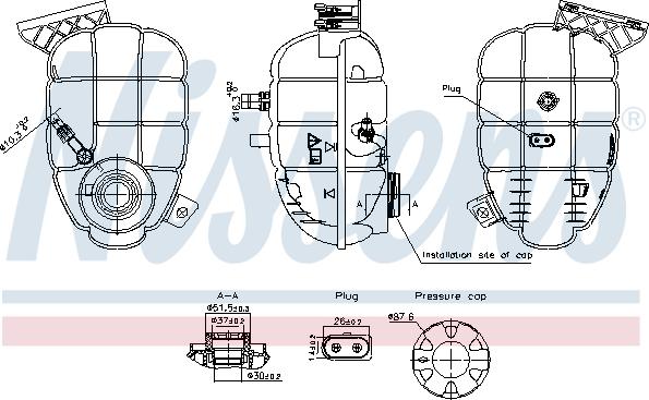 Nissens 996325 - Компенсаційний бак, охолоджуюча рідина avtolavka.club