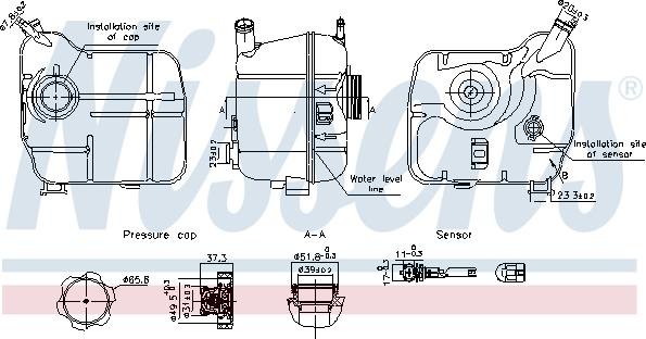 Nissens 996239 - Компенсаційний бак, охолоджуюча рідина avtolavka.club