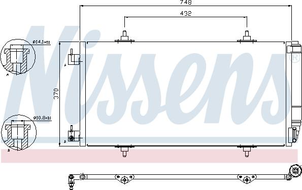 Nissens 94629 - Конденсатор, кондиціонер avtolavka.club