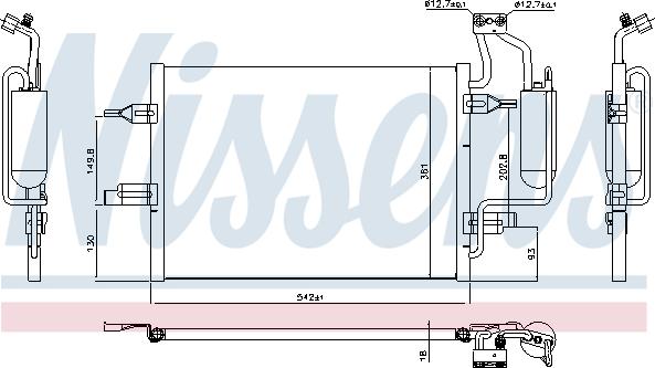 Nissens 94624 - Конденсатор, кондиціонер avtolavka.club