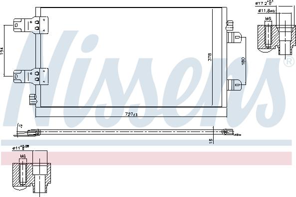 Nissens 940186 - Конденсатор, кондиціонер avtolavka.club