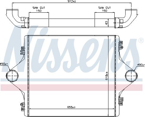 Nissens 96977 - Интеркулер avtolavka.club