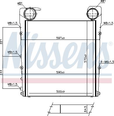 Nissens 961552 - Интеркулер avtolavka.club