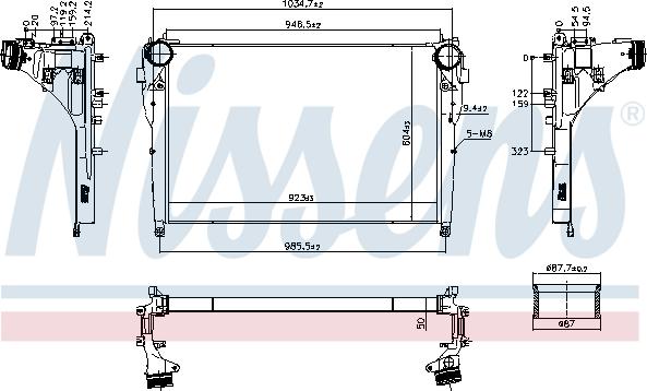 Nissens 961570 - Интеркулер avtolavka.club