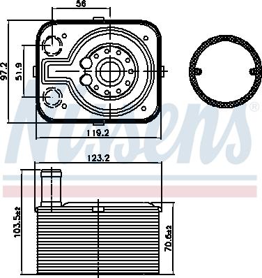 Nissens 90655 - Масляний радіатор, рухове масло avtolavka.club