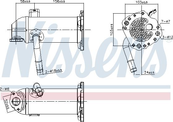 Nissens 989431 - Радіатор, рециркуляція ОГ avtolavka.club