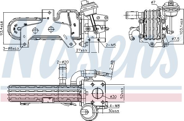 Nissens 989420 - Радіатор, рециркуляція ОГ avtolavka.club