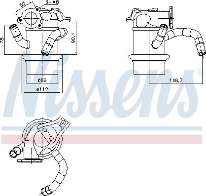 Nissens 989421 - Радіатор, рециркуляція ОГ avtolavka.club