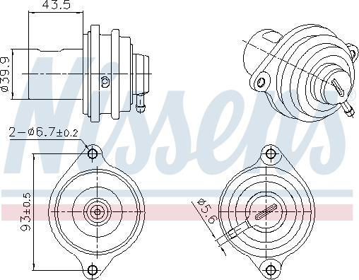 Nissens 98472 - Клапан повернення ОГ avtolavka.club