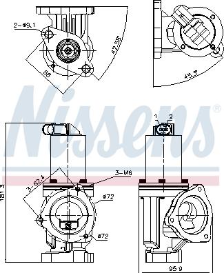 Nissens 98167 - Клапан повернення ОГ avtolavka.club