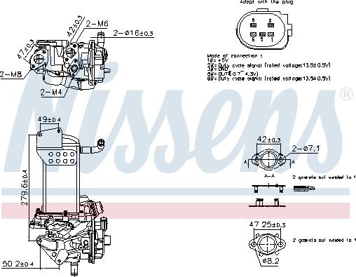 Nissens 98358 - Модуль повернення ОГ avtolavka.club