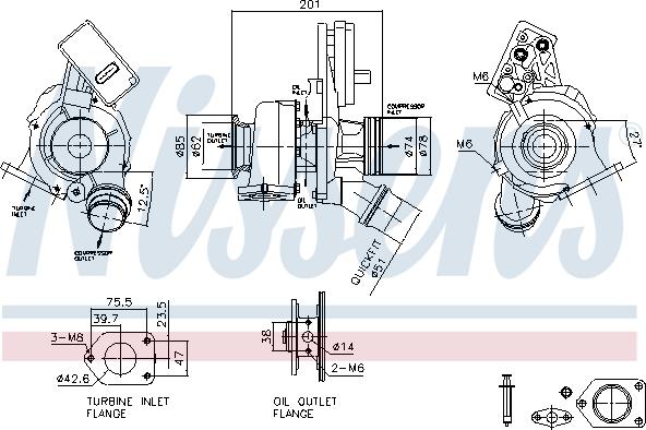 Nissens 93519 - Компресор, наддув avtolavka.club