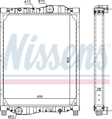 Nissens 69609 - Радіатор, охолодження двигуна avtolavka.club