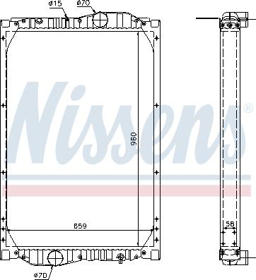 Nissens 69604A - Радіатор, охолодження двигуна avtolavka.club