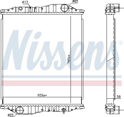 Nissens 69602A - Радіатор, охолодження двигуна avtolavka.club