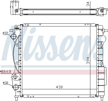 Nissens 697417 - Радіатор, охолодження двигуна avtolavka.club