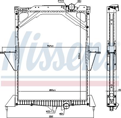 Nissens 65466A - Радіатор, охолодження двигуна avtolavka.club