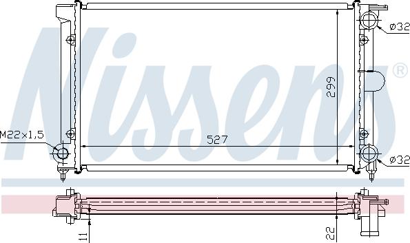 Nissens 651511 - Радіатор, охолодження двигуна avtolavka.club