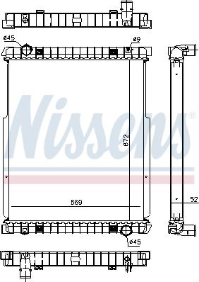 Nissens 606436 - Радіатор, охолодження двигуна avtolavka.club