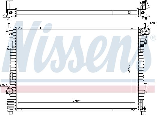 Nissens 606536 - Радіатор, охолодження двигуна avtolavka.club