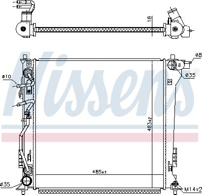 Nissens 606099 - Радіатор, охолодження двигуна avtolavka.club