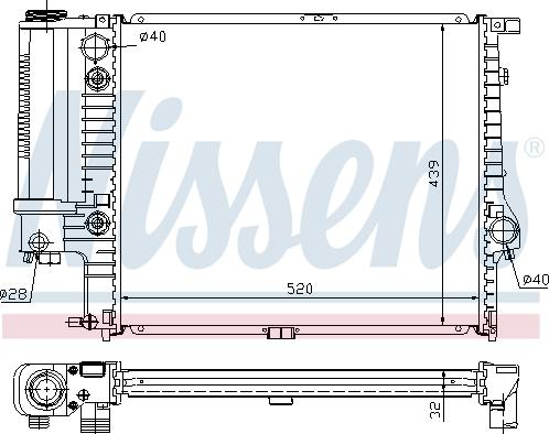 Nissens 60709A - Радіатор, охолодження двигуна avtolavka.club