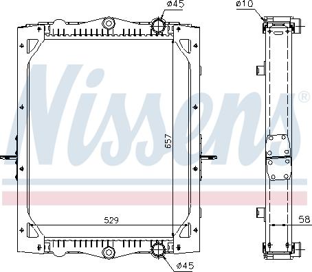 Nissens 61443A - Радіатор, охолодження двигуна avtolavka.club