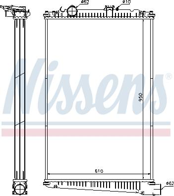 Nissens 614420 - Радіатор, охолодження двигуна avtolavka.club