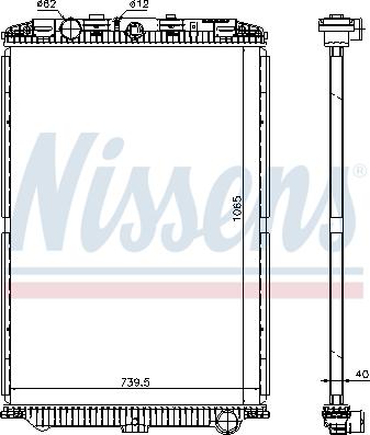 Nissens 614470 - Радіатор, охолодження двигуна avtolavka.club