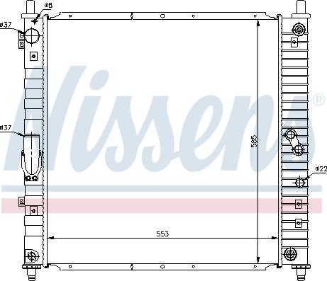 Nissens 61643 - Радіатор, охолодження двигуна avtolavka.club