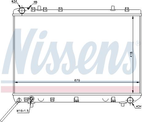 Nissens 61668 - Радіатор, охолодження двигуна avtolavka.club